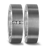50975/001/006/2000 + 50972/001/000/2000 3, w-si, Made in Germany, 1.9 mm, mattiert, 5.5 mm, Diamant, 0.06 ct,