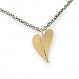 Heart pendant yellow gold plated AN274