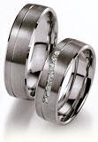 Marrying 585 Weissgold, 6,0 mm Breite, seidenmatt / poliert, 8 Brillanten 0,12 ct W/SI,