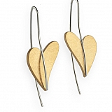 Heart earring gold plated stainless steel E242