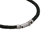 Leather chain black K111SW