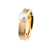 Ring R372.5 vergoldet Button-Perle