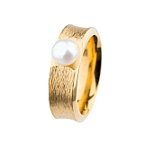 Ring R372.7 vergoldet Button-Perle