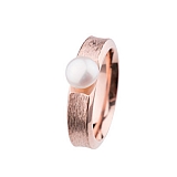 Ring R373.5 rotvergoldet Button-Perle