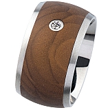 Ring R381 Silk Wood Braun Brillant TW/SI 0,02 ct.