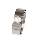 Ring R96 Stahl SW-Perle
