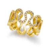 Engagement Rings 750 Gelbgold, 10,00 mm Breite, feinmattiert, 95 Brillanten 0,475 ct. Tw/Vsi			(optional),
