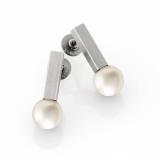 stainless steel pearl earrings 039.20PW01
